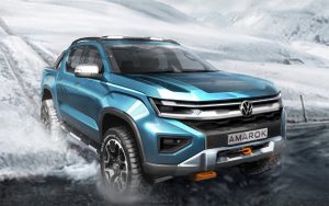 Volkswagen Amarok 2023 nuevo diseño exterior en dibujo (scketch)