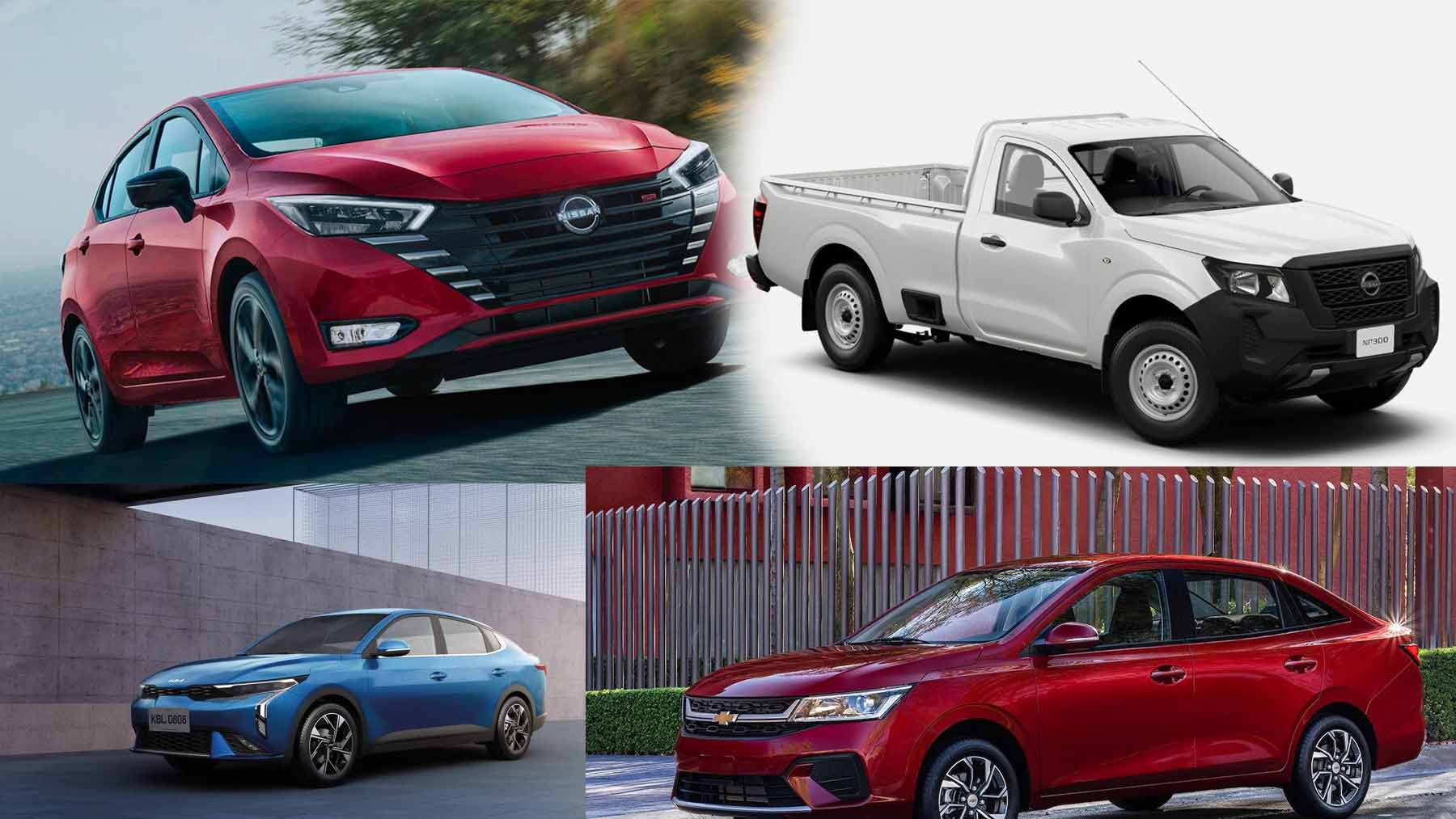 Nissan Versa, Nissan NP30, Chevrolet Aveo, Kia K3 en los autos más vendidos en México, mayo 2024