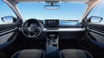 Geely Emgrand 2025 para México: interiores, pantalla, volante, asientos, consola central