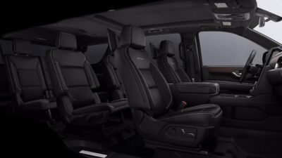 GMC Yukon 2025 en México, diseño interior, asientos con tres filas