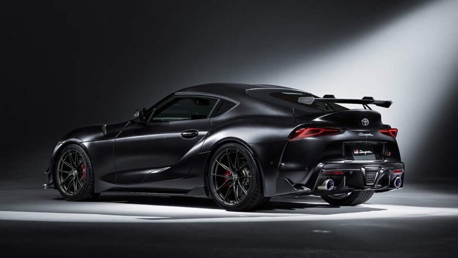 TGR Supra A90 Final Edition 2025, diseño exterior, color negro, parte lateral y posterior