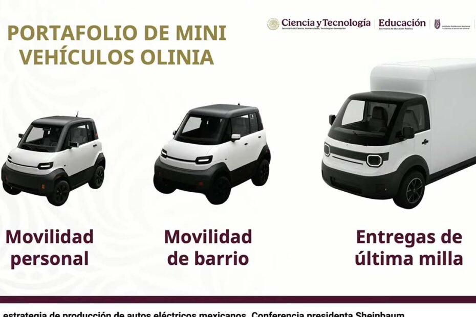 Armadora Olinia de México: tres modelos de mini vehículos eléctricos